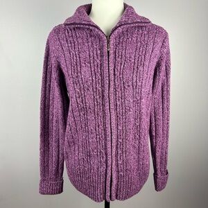 Penmans Vintage Pink Zip Up Knit Sweater Size Medium